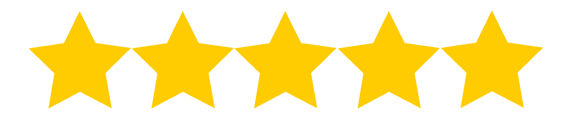 Five Star Rated Painting Services North Atlanta Five gold stars indicating a five star rating for painting services in North Atlanta.
