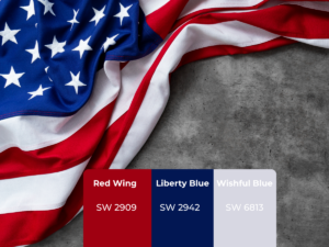 Red, White & Blue: Patriotic Color Ideas That Still Look Classy - sherwin williams' shades matching the flag