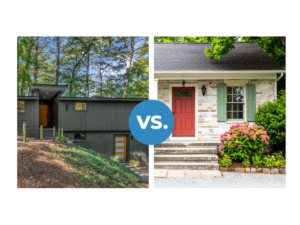 Painted Brick or Limewash? 5 Reasons to Choose Paint in Atlanta - 2 houses, one with painted brick and the other with limewash
