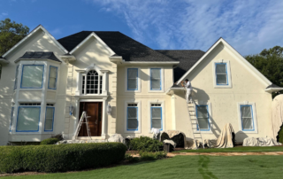 5 Painting Mistakes Homeowners Make (and How We Fix Them) - exterior of a house being prepped for painting