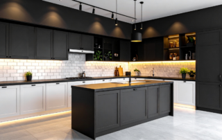 What We Can Learn from Serena Williams’ Black-and-White Celebrity Kitchen Design - black and white kitchen