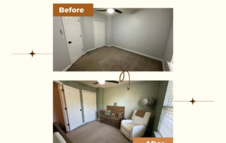 From Grey to Dream: How We Transformed a Nursery with Paint - before and after of a baby nursery