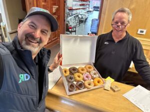 Our Project Facilitator with Trim Depot team member