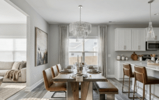 Professional painting by Atlanta's Paint Doctor - kitchen and living - gray