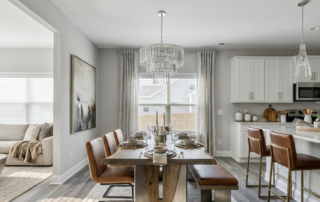 Professional painting by Atlanta's Paint Doctor - kitchen and living - gray