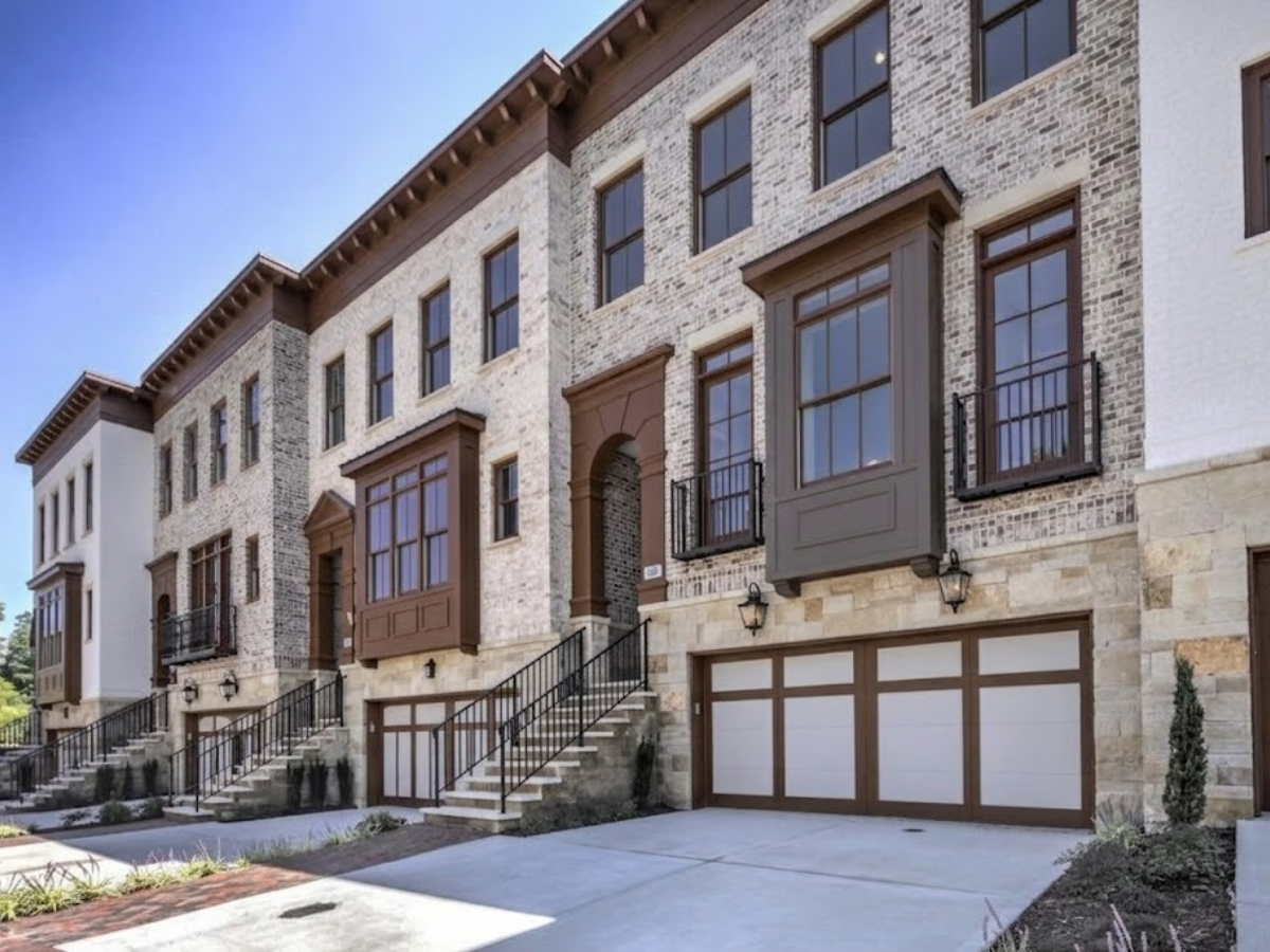 The Complete Guide to Townhome Exterior Painting in Atlanta: HOA Rules & Timing - Row of modern townhomes in Atlanta