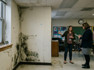 Cleaning vs. Repainting: What Really Stops Mold Growth in Atlanta Schools? - Mold Growth classroom wall