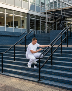 Metal Handrail Painting